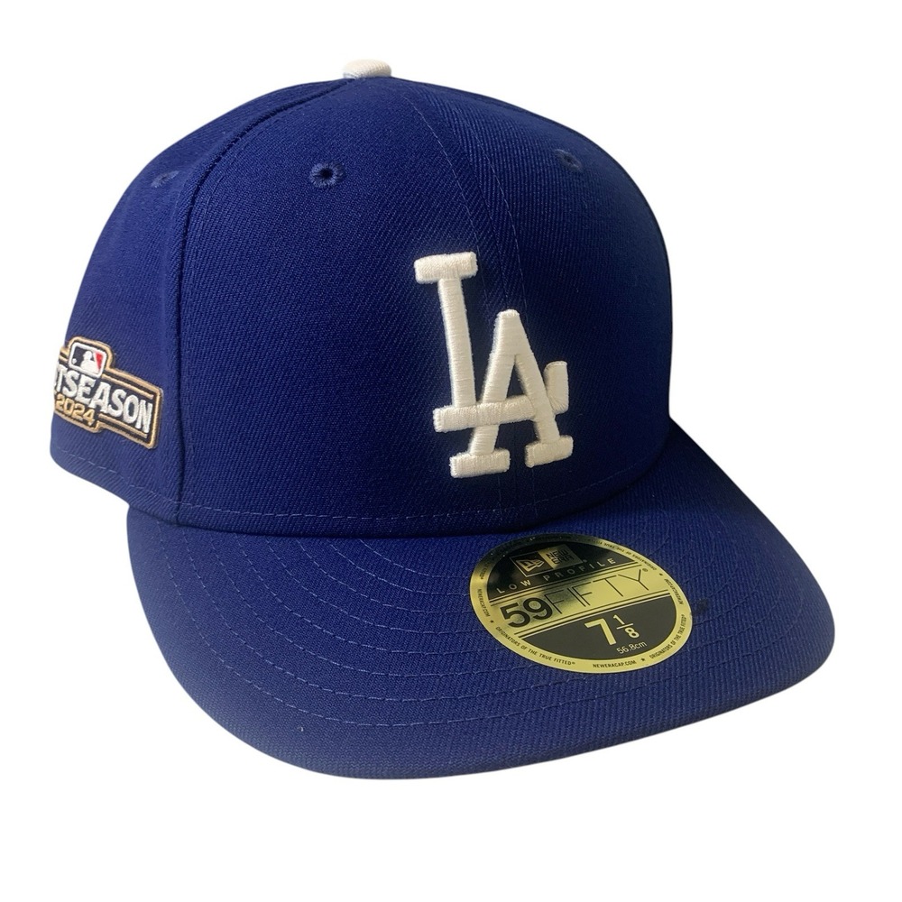 Los Angeles Dodgers New Era 2024 Postseason Blue 59FIFTY Fitted Hat Size 7 1/8